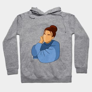 Blue sweater Hoodie